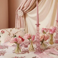 Marguerite Pink Candle Holders (Pair)