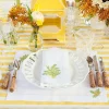 Mimosa White Linen Napkins (Set Of 4)