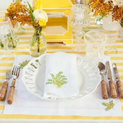 Mimosa White Linen Placemats (Set Of 4)