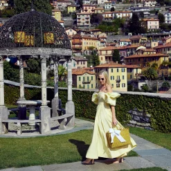 Mrs. Alice Rattan Tote Bag (White Bow)