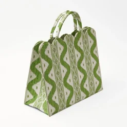 Mrs. Alice Tote Bag (Green Ikat)
