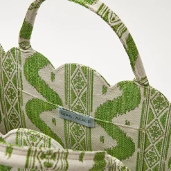 Mrs. Alice Tote Bag (Green Ikat)