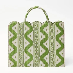 Mrs. Alice Tote Bag (Green Ikat)