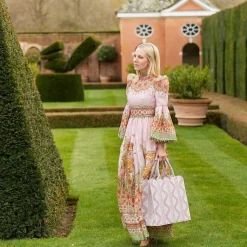 Mrs. Alice Tote Bag (Pink Ikat)