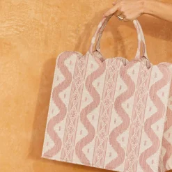 Mrs. Alice Tote Bag (Pink Ikat)