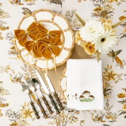 Mushroom White Linen Napkins (Set Of 4)