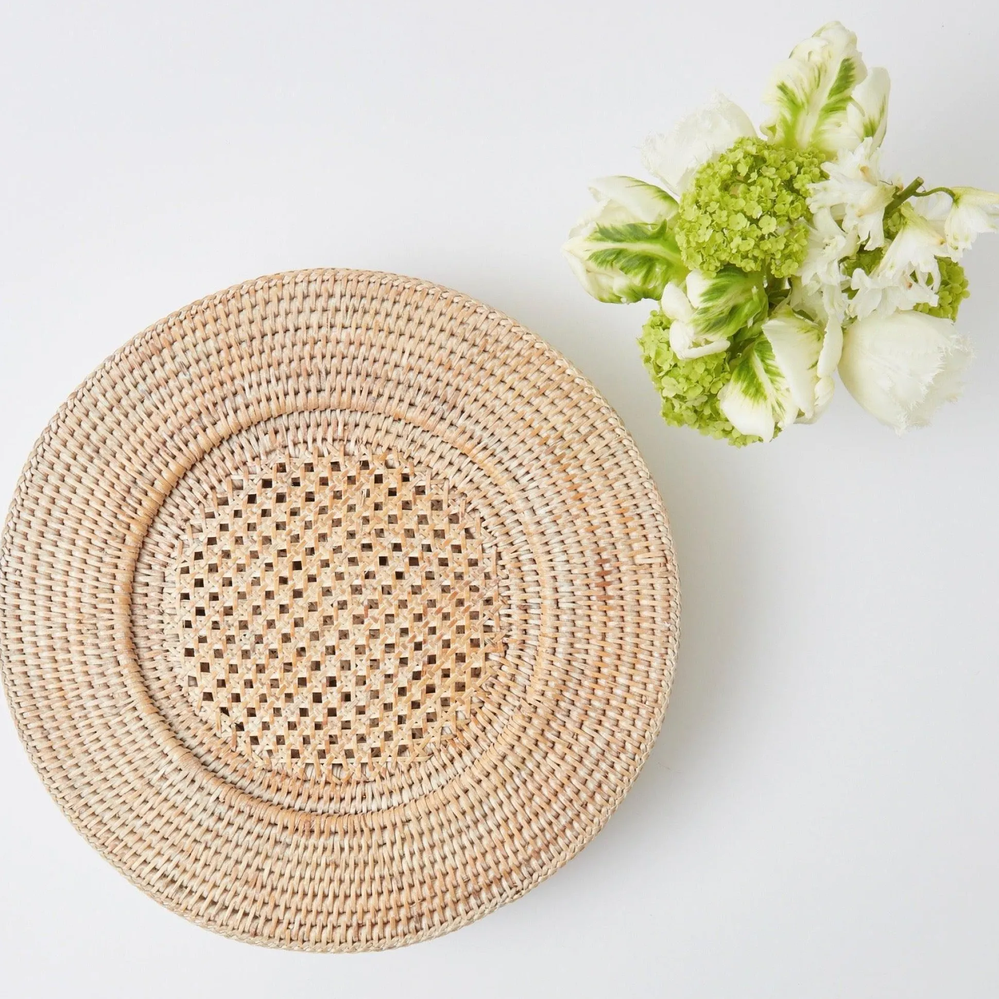 Natural Rattan Charger Plates (Set Of 4)