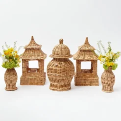 Natural Rattan Decoration Set