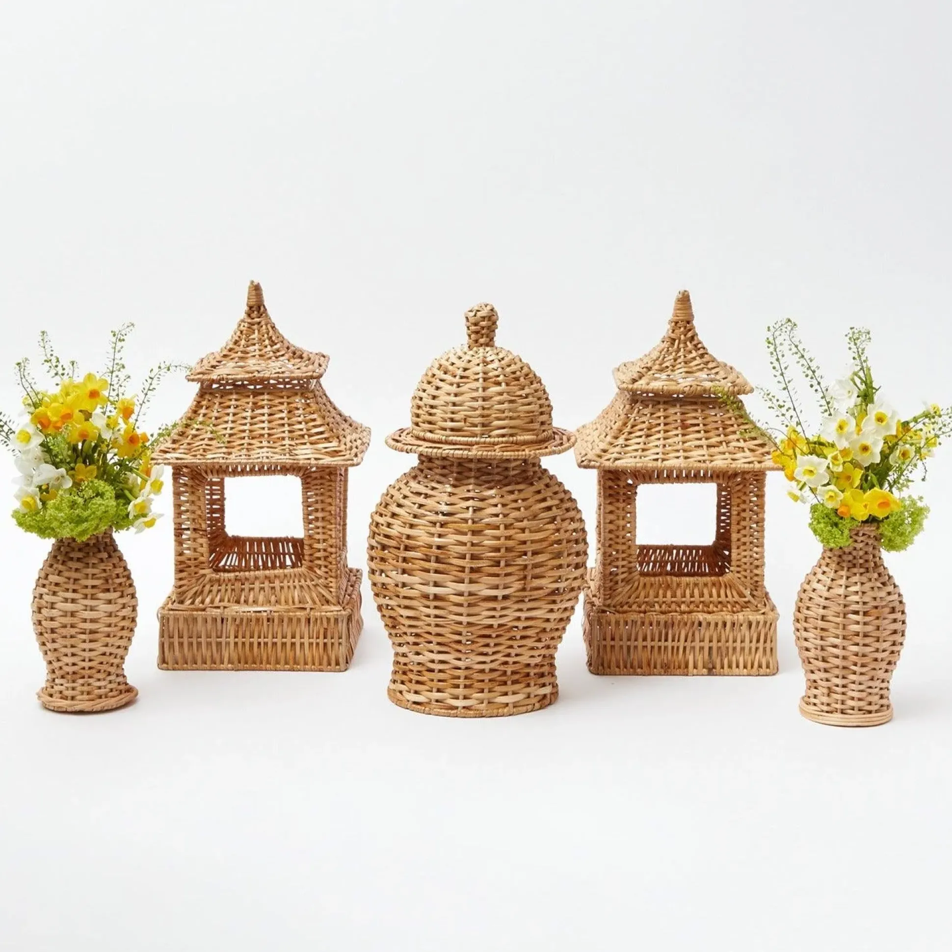 Natural Rattan Decoration Set