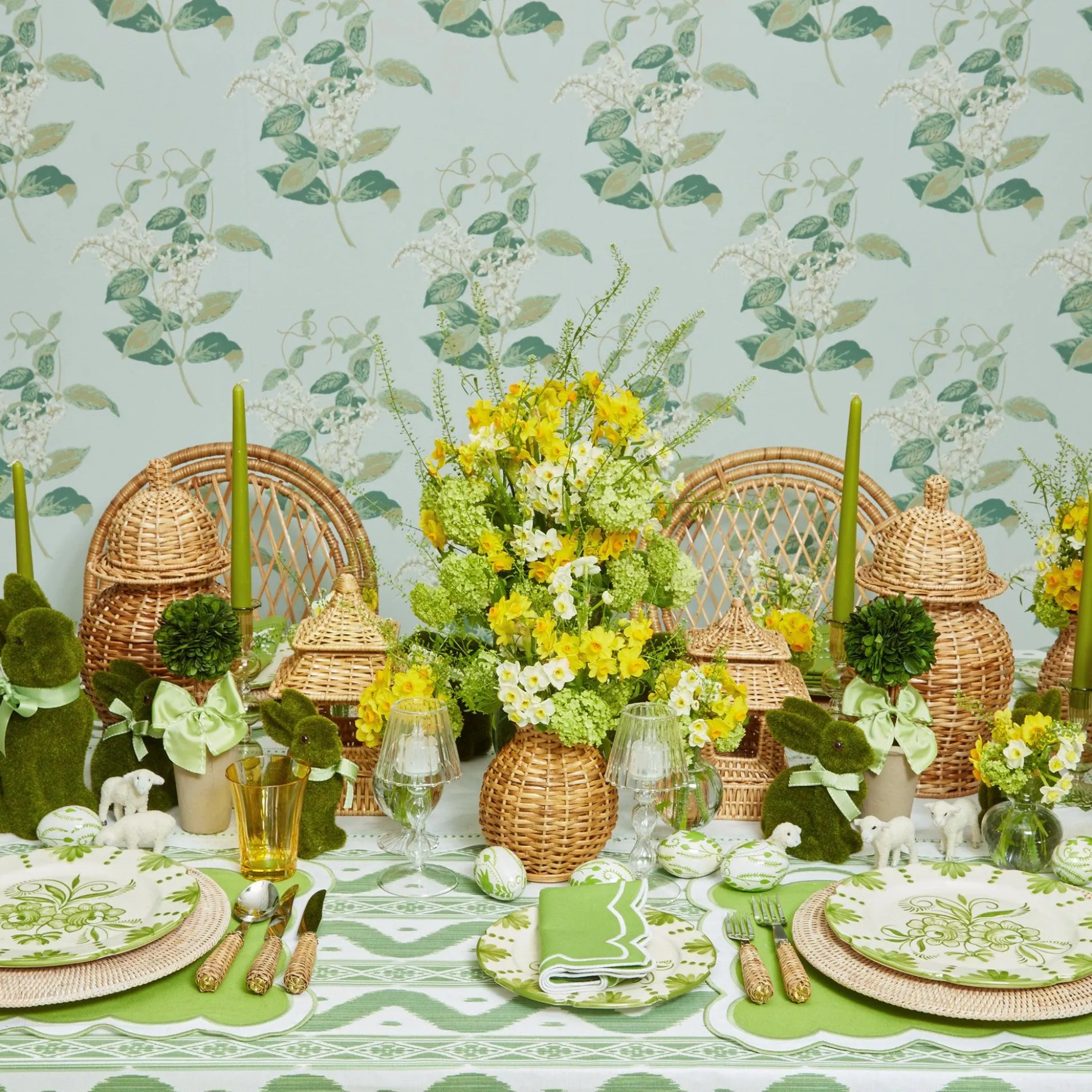 Natural Rattan Decoration Set