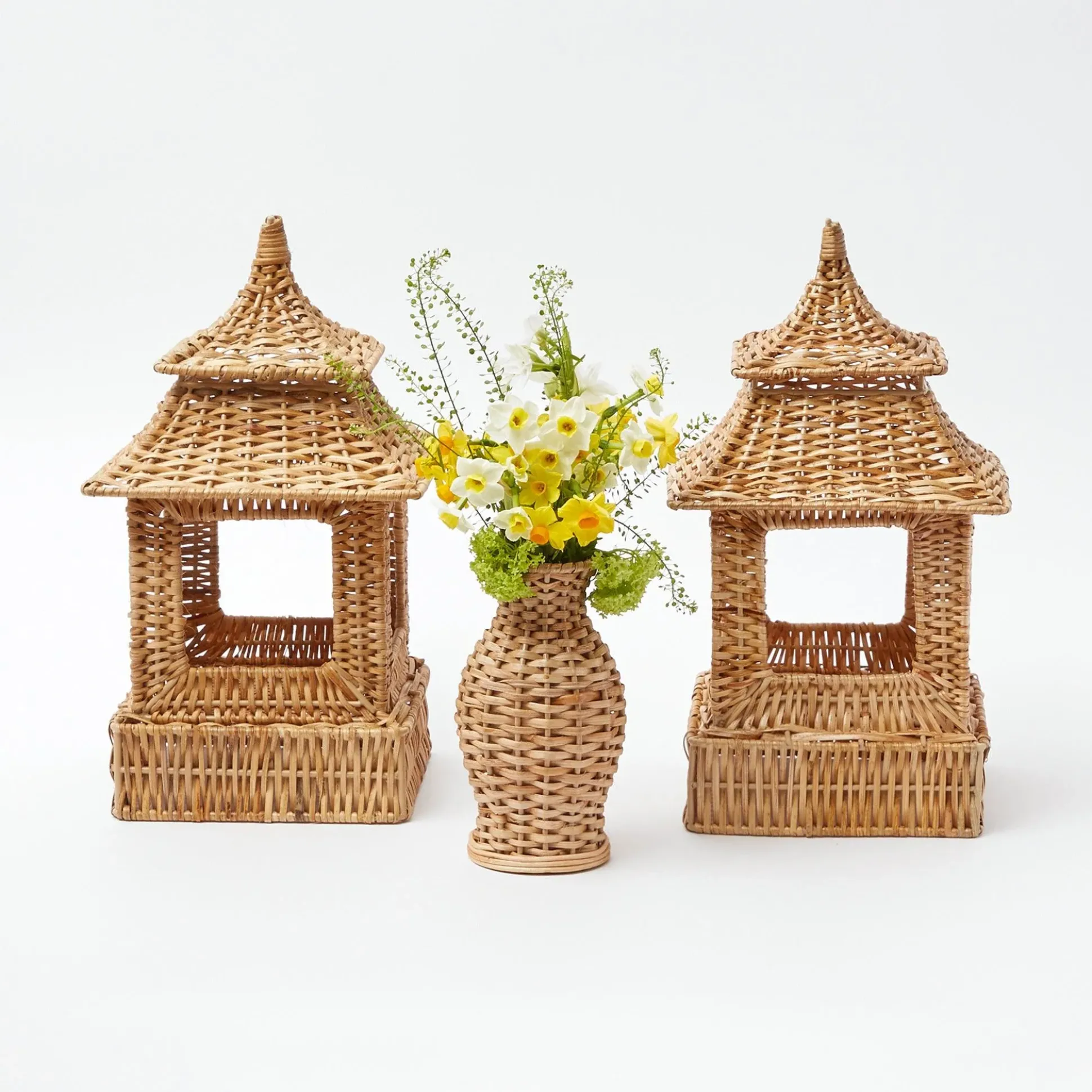 Natural Rattan Decoration Set