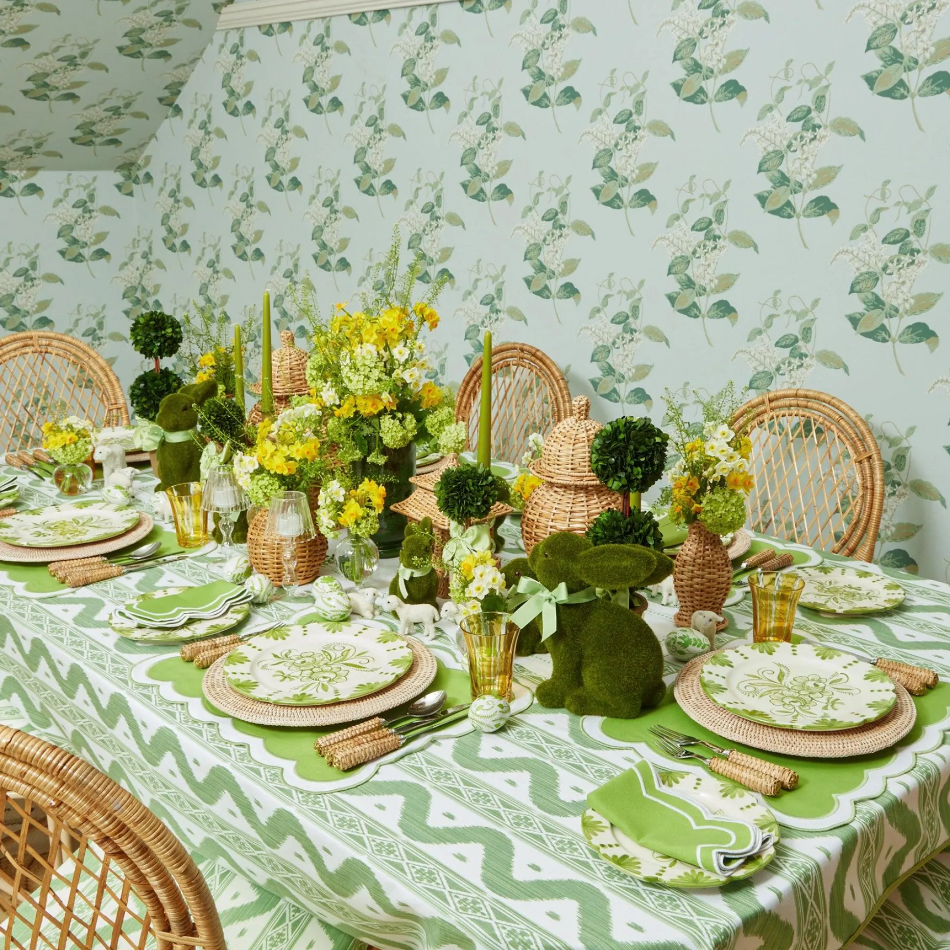 Natural Rattan Decoration Set