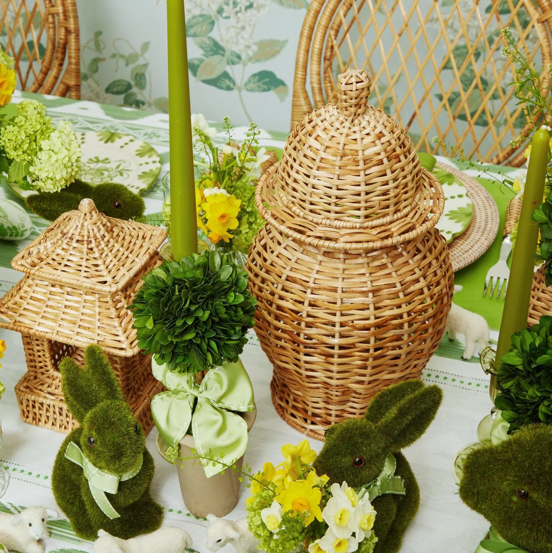 Natural Rattan Decoration Set