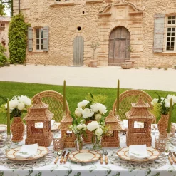 Natural Rattan Pagoda Decoration Set