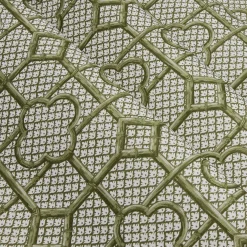 Olive Green Bamboo Trellis Fabric