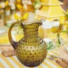 Olive Green Hobnail Jug