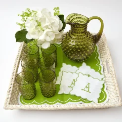Olive Green Hobnail Jug