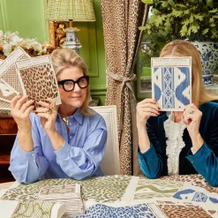 Olive Green Ikat Stripe Fabric