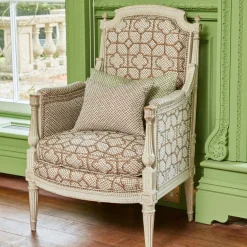 Olive Green Lotus Flower Fabric