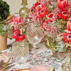 Olive Rim Swirl Glassware Set