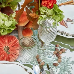 Olive Rim Swirl Glassware Set