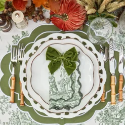 Olive Rim Swirl Water Glass (Set Of 4)