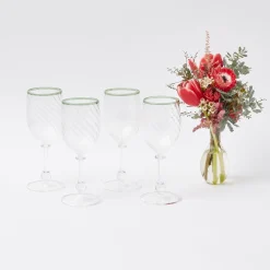 Olive Rim Swirl Wine Glasses (Set Of 4)