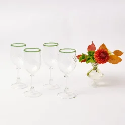Olive Rim Swirl Wine Glasses (Set Of 4)