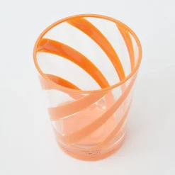 Orange Swirl Outdoor Glasses (Set Of 6)