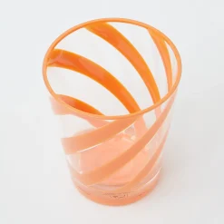 Orange Swirl Outdoor Glasses (Set Of 6)