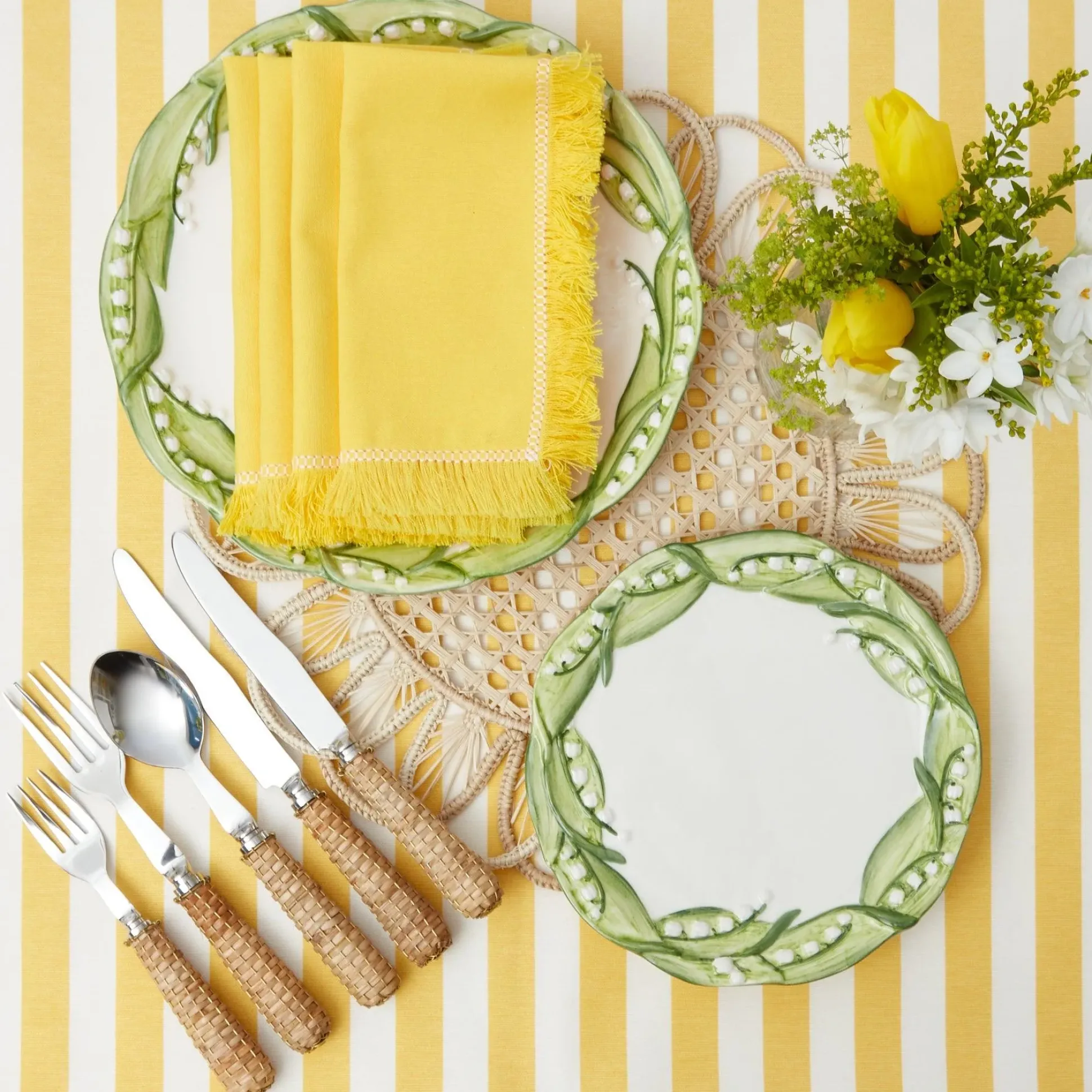 Passalacqua Yellow Stripe Tablecloth