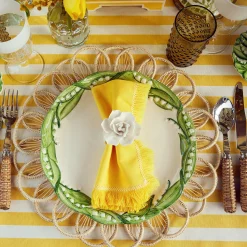 Passalacqua Yellow Stripe Tablecloth