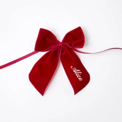 Personalised Red Velvet Napkin Bow