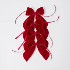 Personalised Red Velvet Napkin Bow