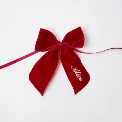 Personalised Red Velvet Napkin Bow