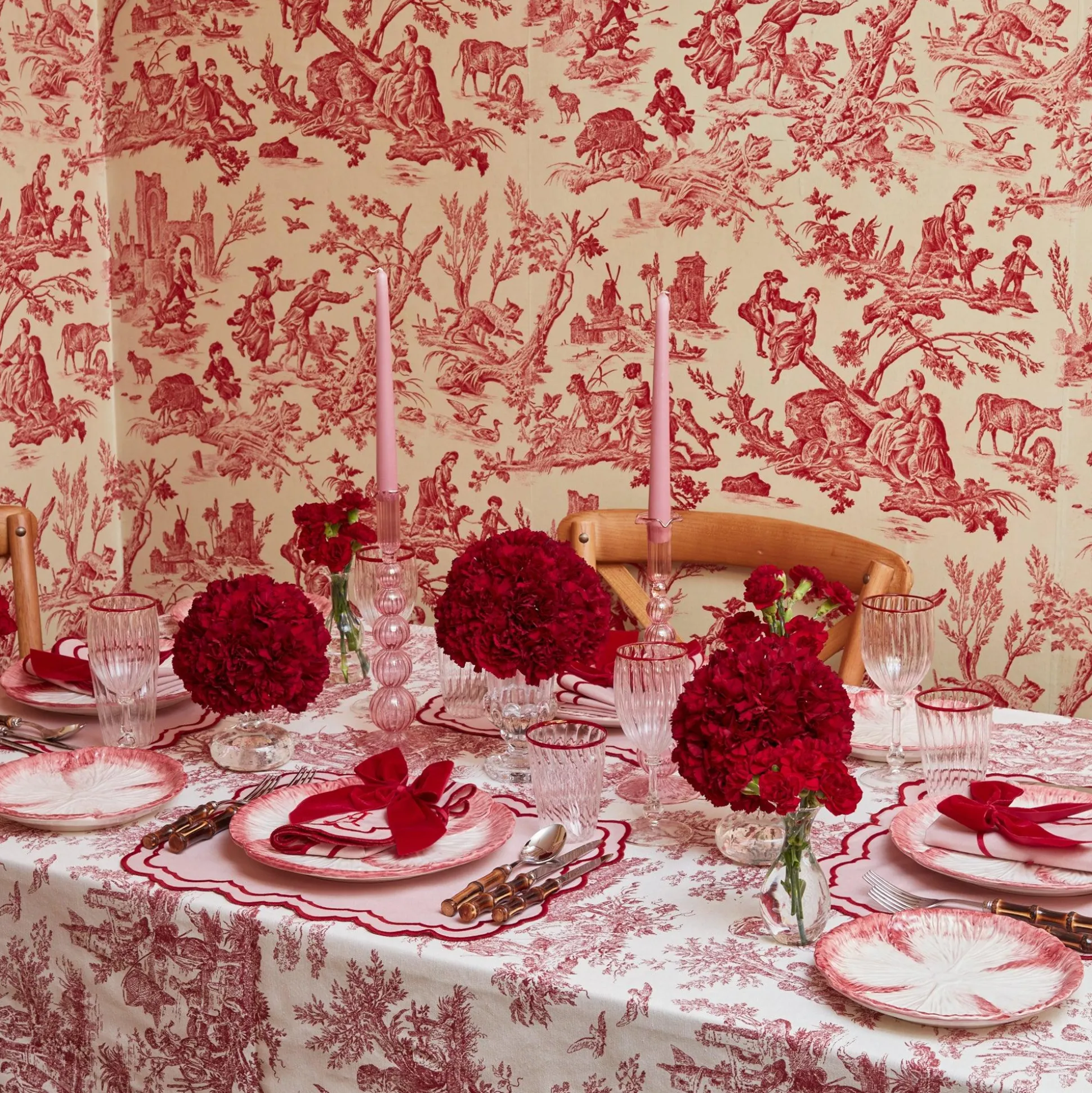 Personalised Red Velvet Napkin Bow