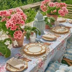 Petal Bamboo Ceramic Dinner & Starter Plates (Set Of 8)