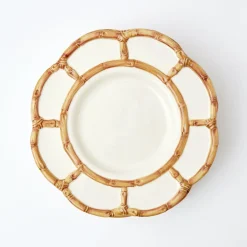 Petal Bamboo Ceramic Dinner & Starter Plates (Set Of 8)