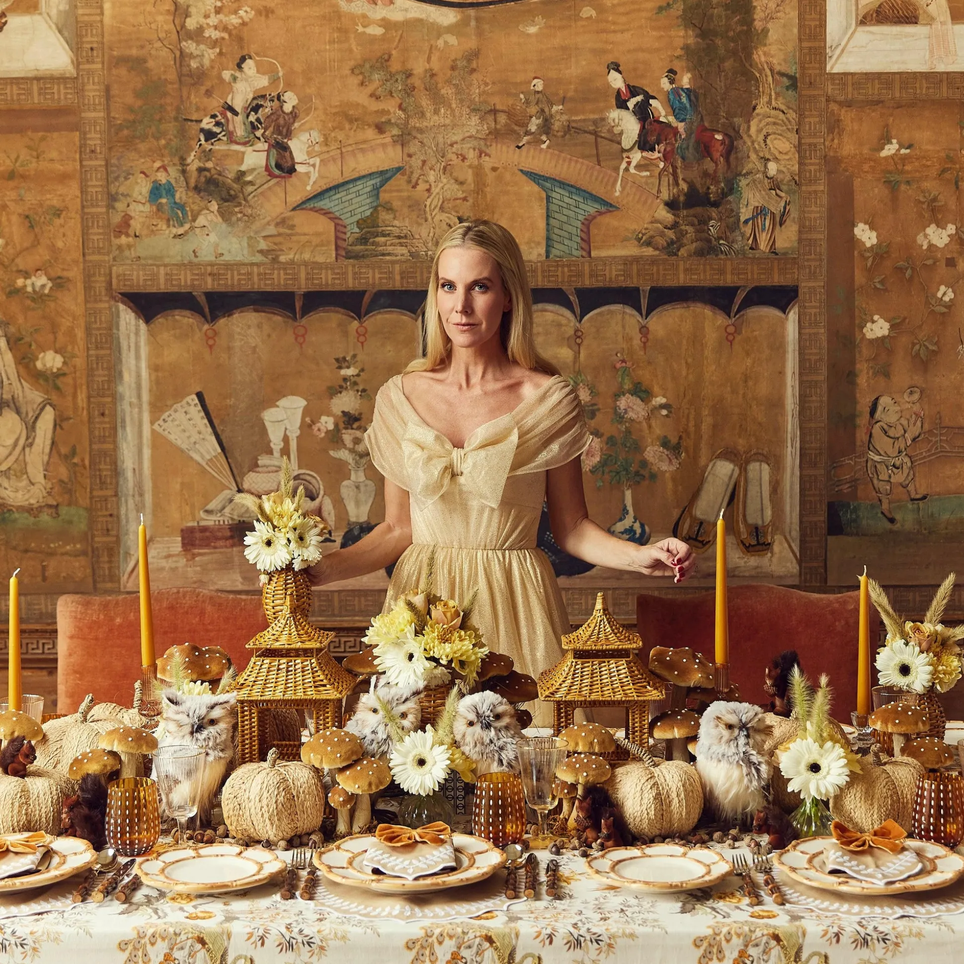 Petal Bamboo Ceramic Dinner Plate (Set Of 4)