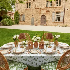 Petal Bamboo Ceramic Dinner Plate (Set Of 4)