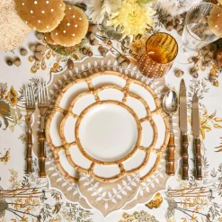 Petal Bamboo Ceramic Starter Plate