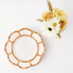 Petal Bamboo Ceramic Starter Plate