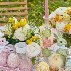 Pink & Green Camille Candle Set (Pink Candles)