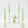 Pink & Green Camille Candle Set (Green Candles)