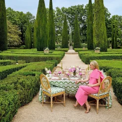 Pink & Green Pagoda Dinner Plate (Set Of 4)