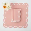 Pink Applique Napkins (Set Of 4)