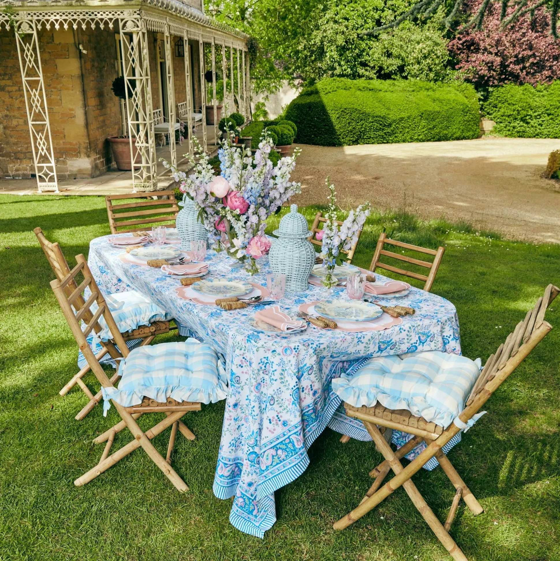 Pink Applique Napkins (Set Of 4)