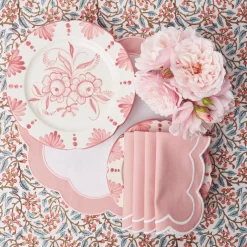 Pink Applique Napkins (Set Of 4)