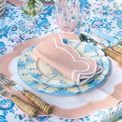 Pink Applique Napkins (Set Of 4)