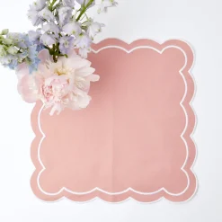 Pink Applique Placemats & Napkins (Set Of 4)